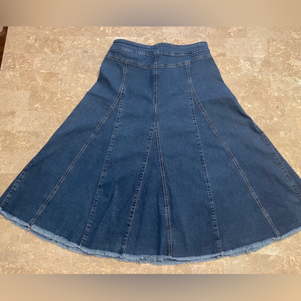 Blue Denim A-Line Skirt